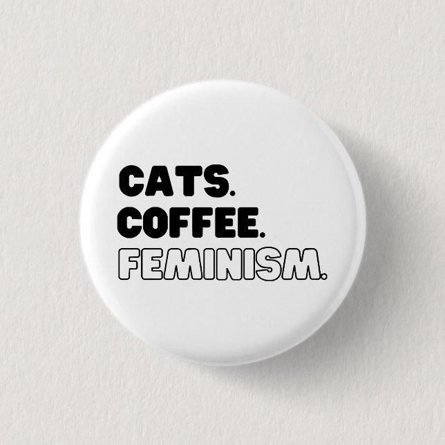 Katt, feminism knapp (Framsida)