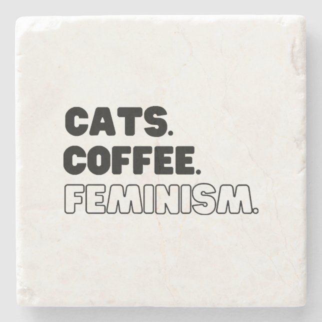 Katt, feminism stenunderlägg (Framsidan)