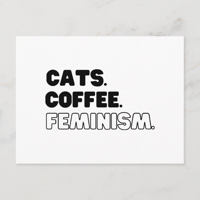 Katt, feminism vykort (Framsida)