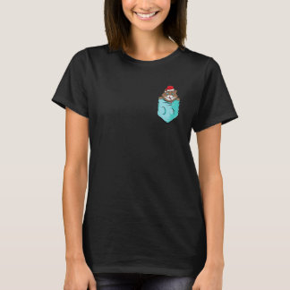 Katt ficka tomtehatt jul pyjamas söt kattunge t shirt