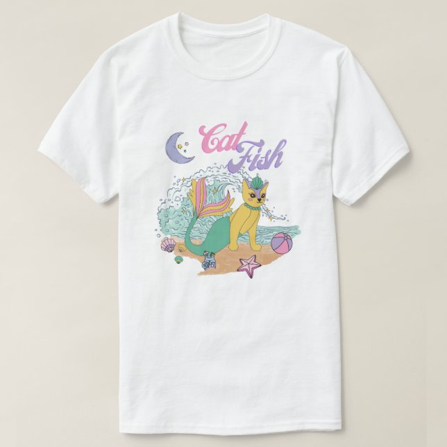 Katt-fisk T Shirt (Design framsida)