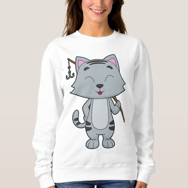 Katt Fiskefartygets fiskspak T Shirt (Framsida)