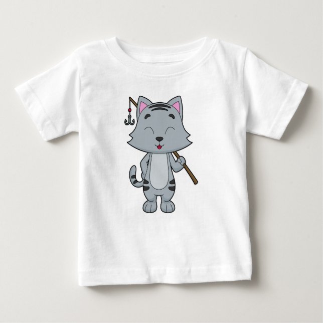 Katt Fiskefartygets fiskspak T Shirt (Framsida)