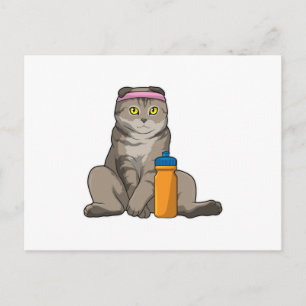 Katt Fitness Drickmugg Vykort