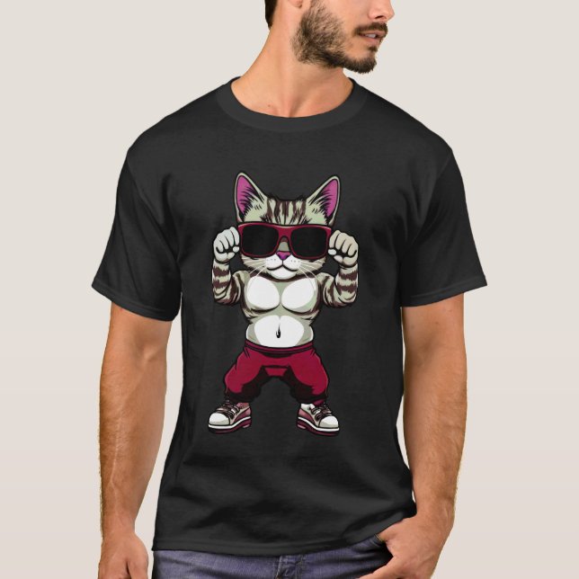 Katt Fitness T Shirt (Framsida)