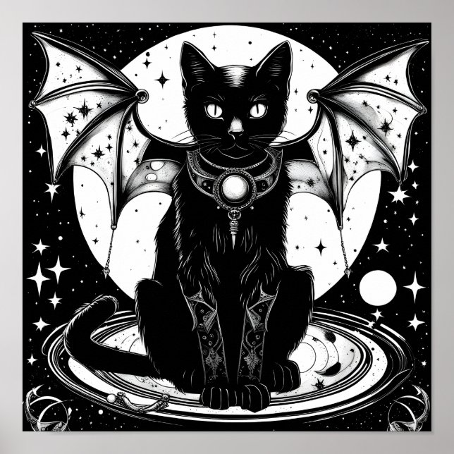 Katt Fladdermus Cat I Poster (Framsidan)
