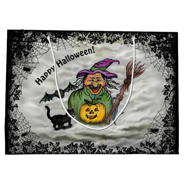 Katt, Fladdermus och Pumpkin, Happy halloween! (Baksidan)
