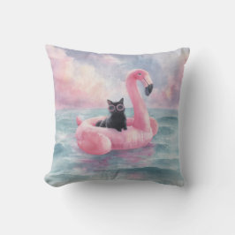 Katt Flamingo Flyter Pillow Kudde
