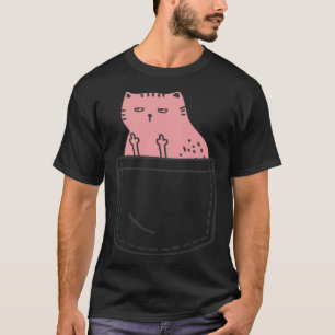Katt flippad av ruvdjur Mittet Finger uggla C T Shirt