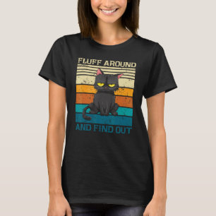 Katt Fluff Runt och Ta Reda på för Katt T Shirt