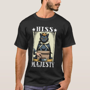 Katt Fnyser Majestät Katt i låda Älskare Rolig Kat T Shirt