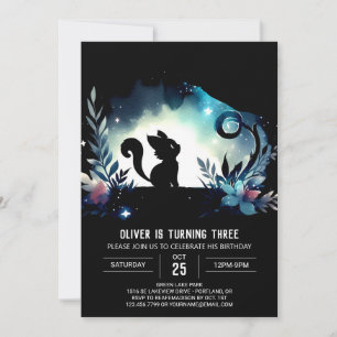 Katt födelsedag för barn inbjudningar