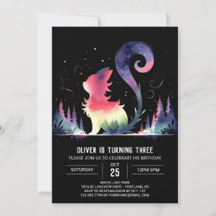 Katt födelsedag med vimatisk Anpassningsbar Inbjudningar