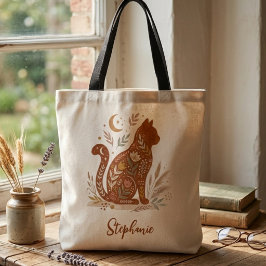 Katt Folklig Konst – Celestiala Kattmamma Present Tygkasse