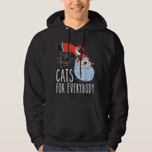Katt för alla Cute Juli Kat Santa Hat Fu Hoodie
