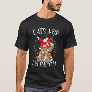 Katt för alla, fuktig julklapp, udda Julafton T Shirt