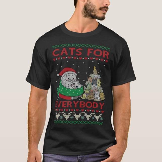Katt för alla - julklapp Cat Ugly Sweate T Shirt (Framsida)