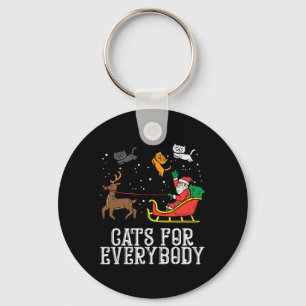 Katt för alla julklapp Funny Julafton Kvinnor Nyckelring
