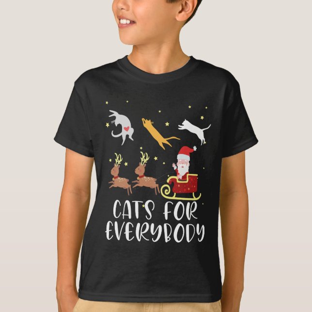 Katt för alla julklapp Funny Julafton Kvinnor T Shirt (Framsida)