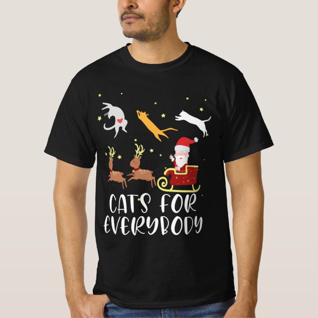 Katt för alla julklapp Funny Julafton Kvinnor T Shirt (Framsida)
