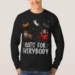 Katt för alla julklapp Funny Julafton Santa T Shirt