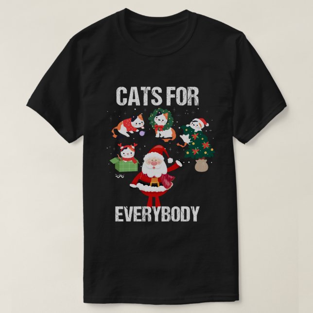 Katt för alla julklapp t shirt (Design framsida)