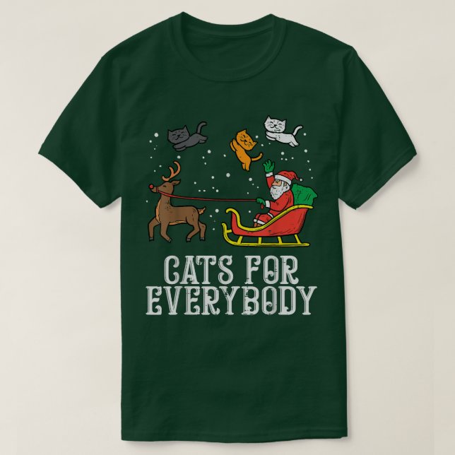 Katt för alla, jultomten, Julafton T Shirt (Design framsida)