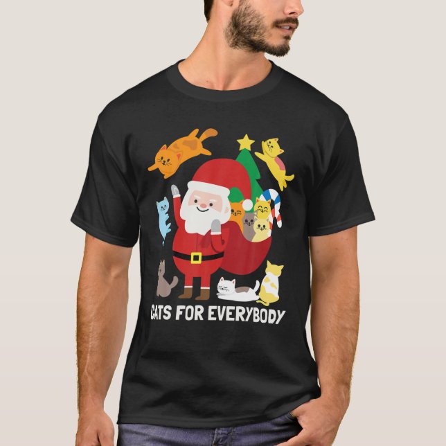 Katt för alla jultomter, julklapp t shirt (Framsida)