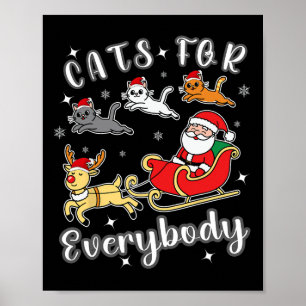 Katt för alla, leksakskläder för Santa Julafton Poster
