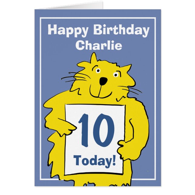 Katt för att anpassa Tecknad Hälsningskort (Framsidan)