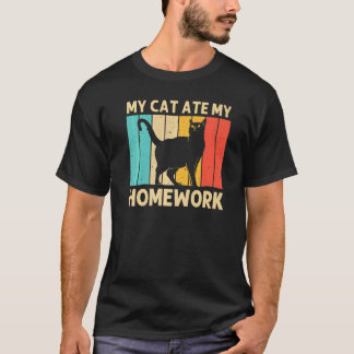 Katt För Barn Pojkar Svart Katt Katt Person Katter T Shirt