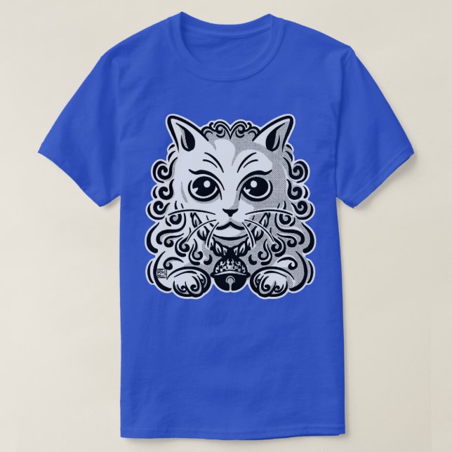 Katt för belagd vit katt t shirt (Design framsida)