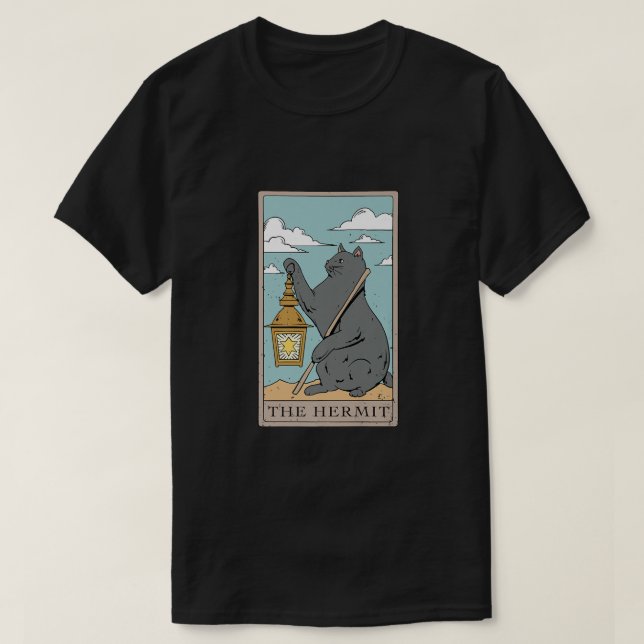 Katt för ett Tarot Card-kort T Shirt (Design framsida)