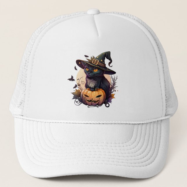 Katt för Halloween Keps (Framsida)