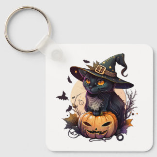 Katt för Halloween Nyckelring