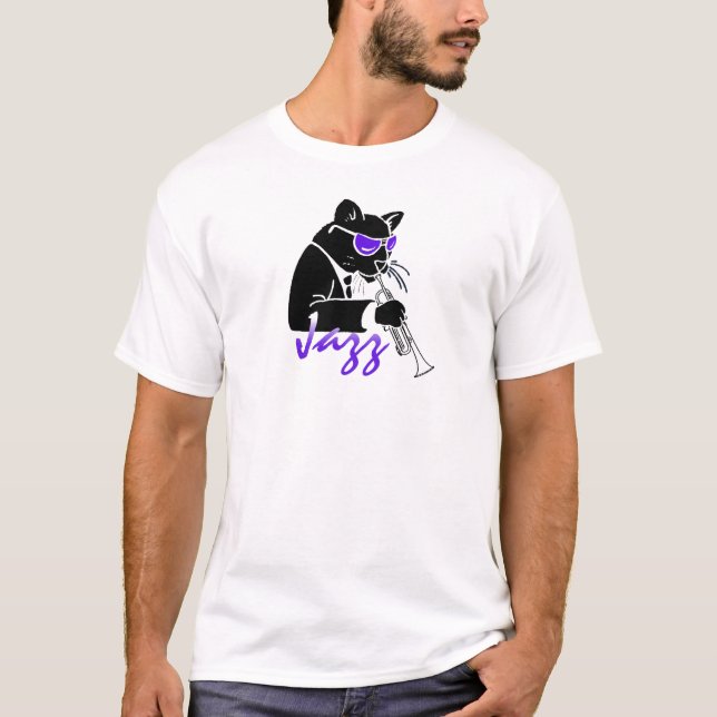 Katt för Jazztrumpetcoola T Shirt (Framsida)