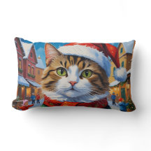 Katt för julen i Santa Hat