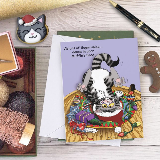 Katt för julklapp helgkort (Skapare uppladdad)