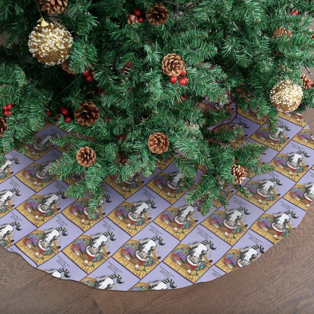 Katt för julklapp julgransmatta borstad polyester (Skapare uppladdad)
