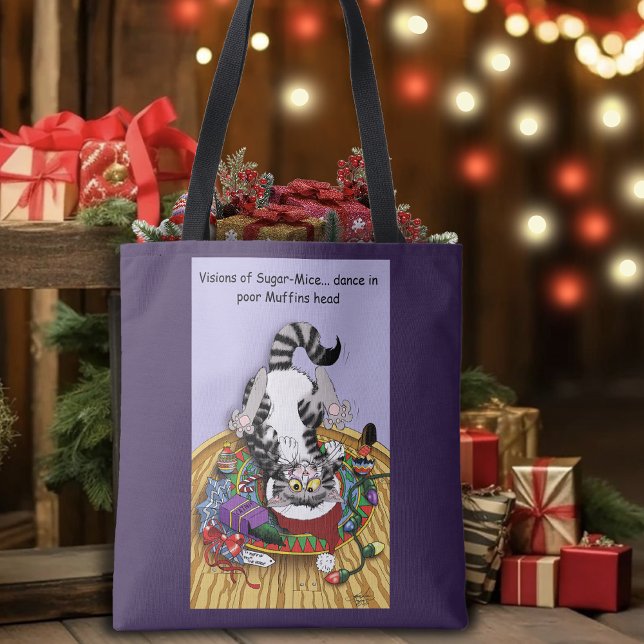 Katt för julklapp tygkasse (Skapare uppladdad)