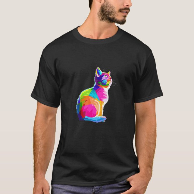 Katt för katt, färglöst t shirt (Framsida)