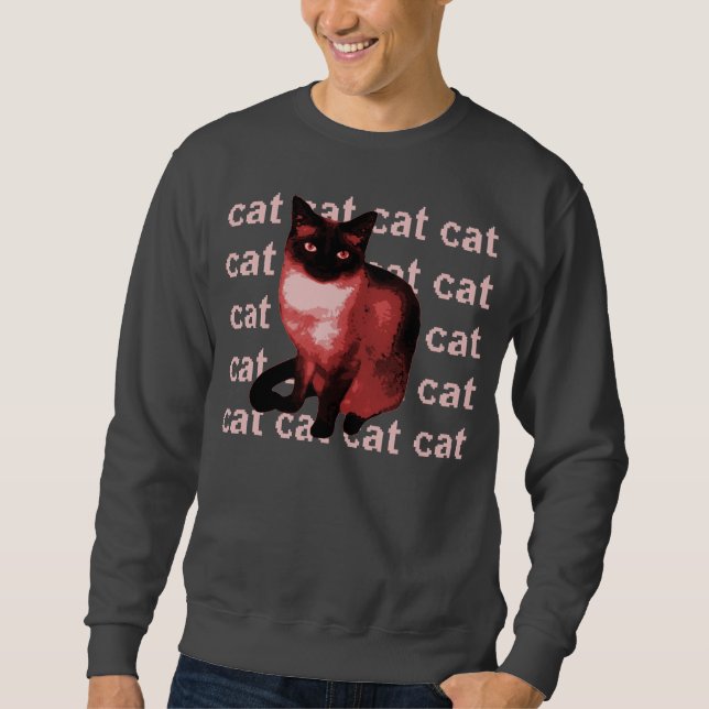katt för kattkattkatt sweatshirt (Framsida)