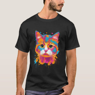 Katt För Kattunge Färgglad Kattunge Adoption T Shirt