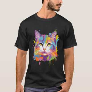 Katt För Kattunge Färgrik Katt Adoption T Shirt