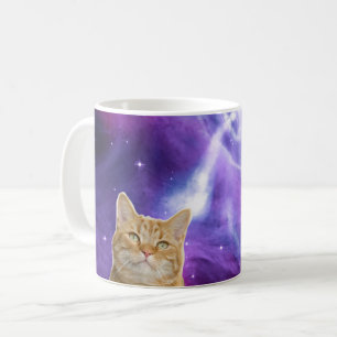 Katt för kosmiskt galaxområde kaffemugg