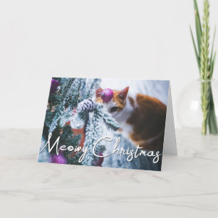 Katt för köttjul - lägg till din CAT-FOTO Kort
