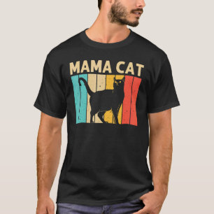 Katt för kvinnor mamma svart katt kattperson katte t shirt