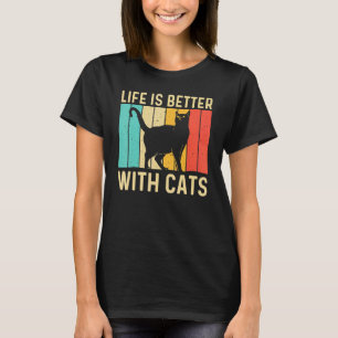 Katt för män kvinnor Svart katt Kattperson Katte T Shirt