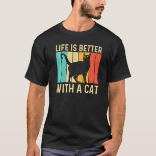 Katt för män kvinnor Svart katt Kattperson Katter T Shirt
