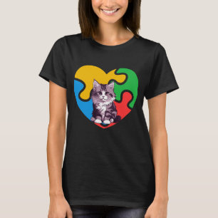 Katt för medvetandegörande av hjärthjärthjärtans d t shirt